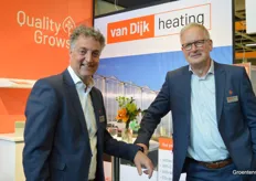 Joek van der Zeeuw and Hans Harting, this time on the photo without champagne, were nodding in response to the recent news about the takeover and Hans' impending retirement. https://www.hortidaily.com/article/9412737/new-investor-new-managing-director-for-van-dijk-heating/ 
